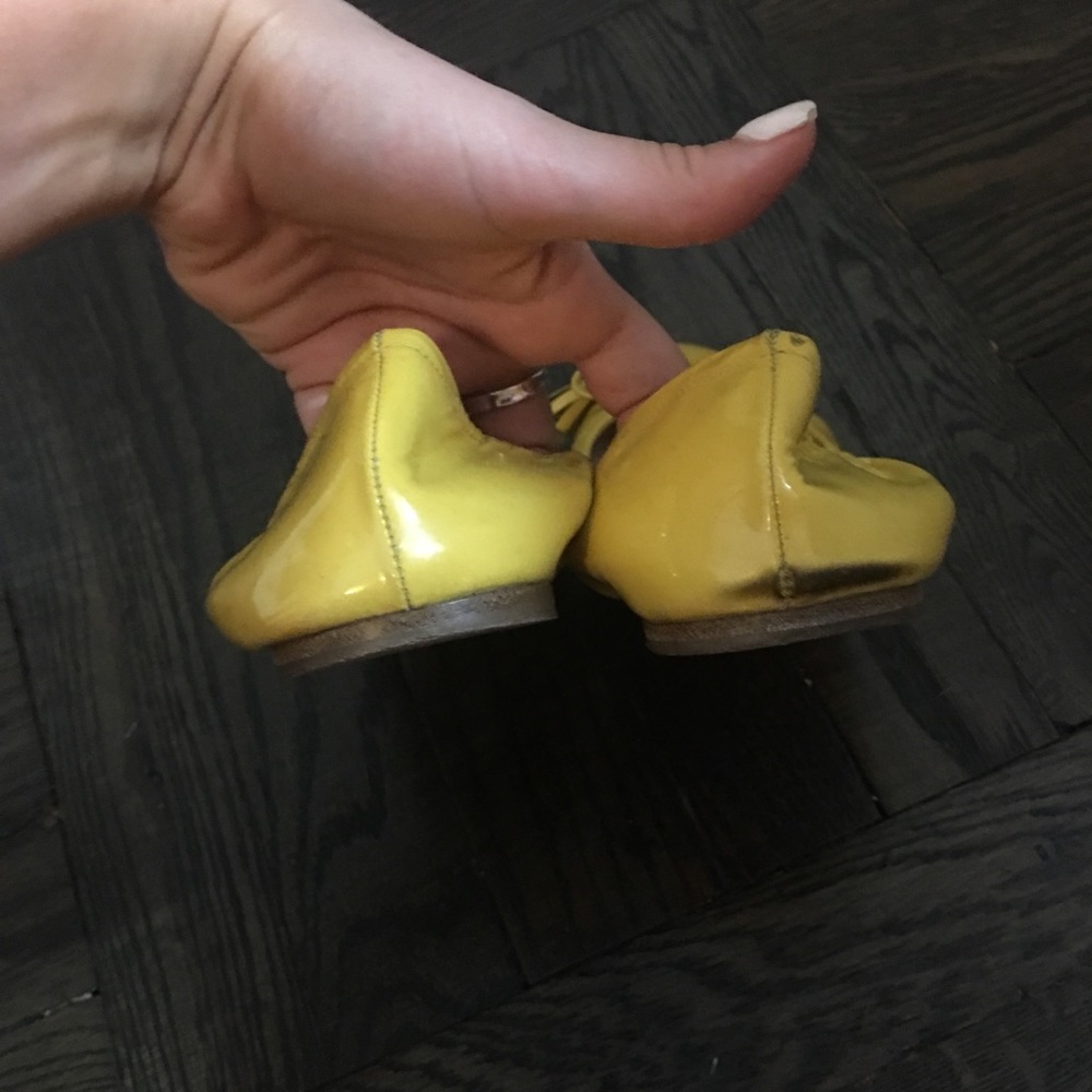 Prada yellow paten leather ballet flats ballerinas - Picture 5 of 6